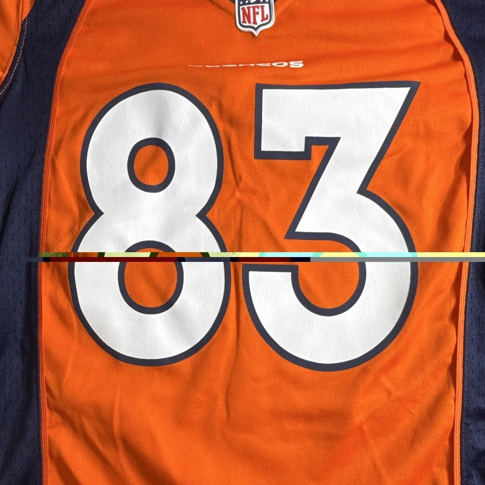 Nike Denver Broncos Wes Welker #83 NFL On Field Women's Jersey Orange/Blue M
